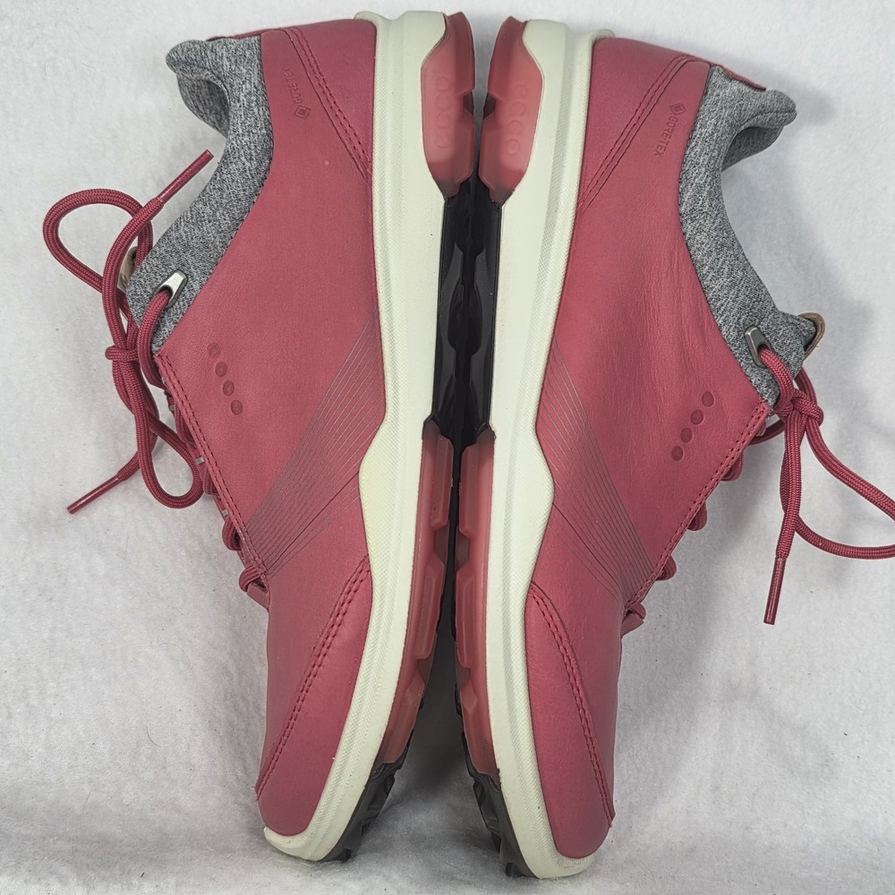 Ecco Shoes Womens 8 W Biom Hybrid 3 Gtx Lace Up Low Golf Sneakers Pink Leather - Picture 15 of 16